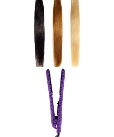 Royale Ionic Flat Iron & Curler 2 in 1 - Luxury Ceramic Tourmaline Hair Straightener + Predire Robe - Anti-Frizz Single Pass Purple Leopard - Buy Online on GoSupps.com