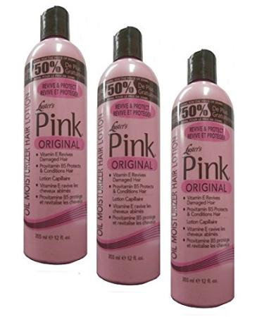 3x Luster's Pink Oil Moisturizer Hair Lotion 355ml (total - 1065ml)