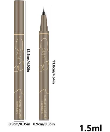 Waterproof Eyeliner High-Pigmented Extra-Fine Precision Liquid Ink Eyeliner | Smudge Resistant Long Lasting Eyeliner All Day Waterproof Eyeliner Makeup Jiem-ca 02# Dark Brown - Buy Online on GoSupps.com