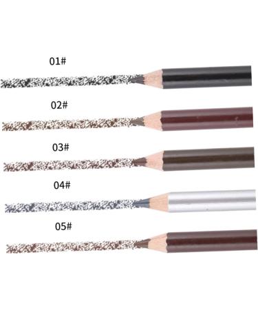 Mipcase 6 Pcs Eyebrow Pen White Eye Liner Pencils Brow Gel Brow Brush Eyeliner Miss Major Eyebrow Brush 1 count (Pack of 1) As Shownx3pcs - Buy Online on GoSupps.com
