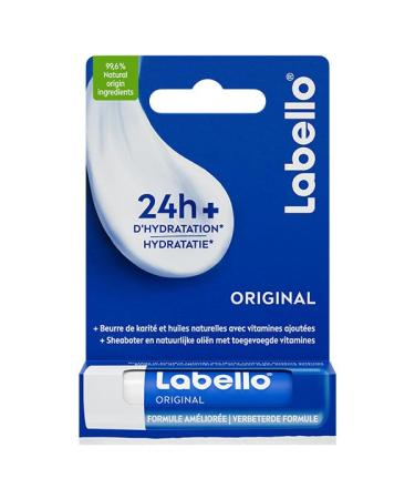 Beiersdorf LABELLO original 1 x 48 g lip balm enriched with natural oils and creamy texture lip care longlasting hydration for 24 hours Original product