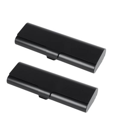Clisted 2X Slim Matte Hard Metal Spectacles Case Reading Glasses Eyeglasses Case Protection Case Black