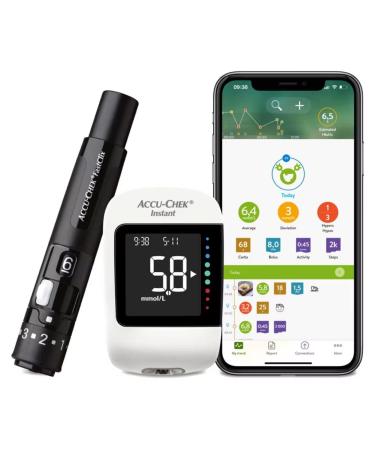 Accu-Chek Instant Monitoring System MMOL/L + Accu Chek Instant Test Strips 60 Pack | Blood Glucose Meter Diabetes | Value Bundle - Buy Online on GoSupps.com