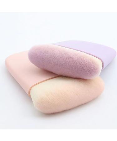 Bling Toman Flat Contouring Kabuki Brush - Perfect for All Face Makeup & Foundation | Easy Grip Morandi Purple Brush for Liquid Cream & Powder Application - Buy Online on GoSupps.com