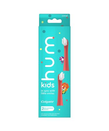Colgate Hum Kids Toothbrush Refill Heads, Coral, 2 Pack Refills Coral - Buy Online on GoSupps.com