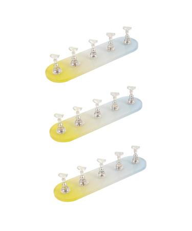 minkissy 3 Sets Nail Practice Holder Nail Holders for Nail Art Nail Holders for Nail Painting Acrylic Nail Art Display Stand Manicure Nail Stands Nail Display Stand Cosmetic Fixture Plastic