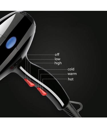 2000w Professional Salon Hair Dryer Powerful Negative Ionic Hairdryer DC Motor Low Noise Blow Dryer 2 Speed and 3 Heat Settings Fast Drying with Concentrator and Adapter for Men and Women Small Gift - Buy Online on GoSupps.com