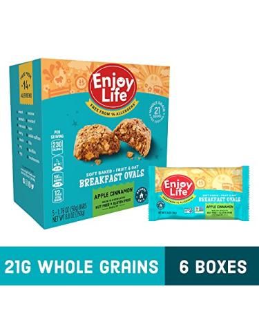 Enjoy Life Apple Cinnamon Breakfast Bars | Nut-Free, Vegan, Gluten-Free | 6-Box Pack - Buy Online on GoSupps.com