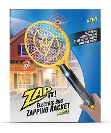 Zap It! Electric Fly Swatter Racket & Mosquito Zapper - 4000V Bug Zapper - USB Rechargeable - Indoor Safe - Yellow - Buy Online on GoSupps.com