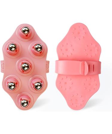 Shop Pink Palm-Shaped Massage Roller with Metal Balls - Premium Women's Body Care Tool - Buy Online on GoSupps.com