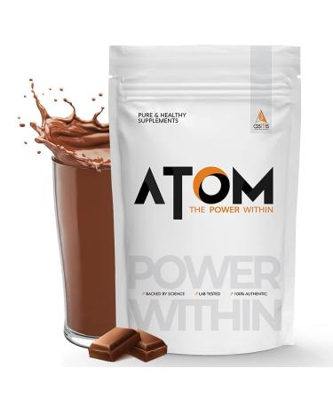 Asitis Nutrition AS-IT-is Atom Whey Protein 1kg/35.2 Oz with Digestive Enzymes | USA Labdoor Certified for Accuracy & Purity | Double Rich Chocolate Flavor | 27g Protein | 5.7g Bcaa