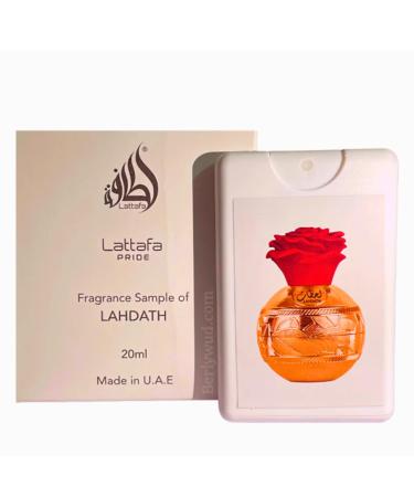 Lattafa Pride EDP Spray 20ML (0.67 OZ) Collection of Travel Size Unisex Perfumes for Men & Women. (20ml Lahdath 20ML) 0.7 Fl Oz (Pack of 1) Lahdath 20ML