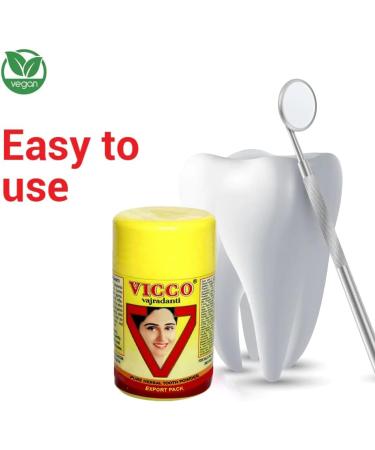 Vicco Vajradanti Pure Herbal Toothpowder - Pack of 4 (100g Each) | Behal International - Buy Now for International Shipping - Buy Online on GoSupps.com