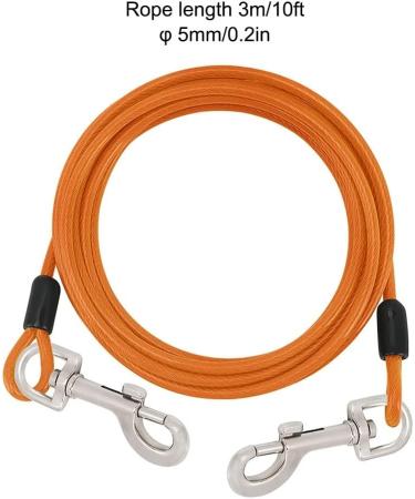 Dongker Hofleine Dog Tie-Out Linen - 3m Heavy Duty Leash with 360 Rotation Buckle for Small/Medium Dogs Up to 130 lbs - Orange | International Shipping Available - Buy Online on GoSupps.com