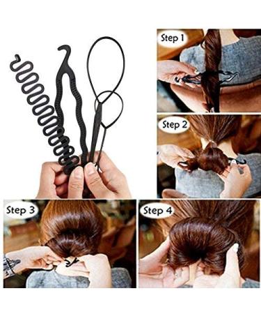 9-Piece Hair Knot Braid Maker Kit - Topsy Tail Hair Accessories for DIY Hairstyles | Best Styling Tools for Women & Girls - Buy Online on GoSupps.com