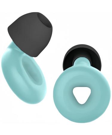 Silicone Earplugs for Noise Reduction Reusable Soft Ear Plugs for Sleep Work Study - 6 Ear Tips in S M L - 30dB Noise Cancelling (Green Green Black) Green Green Black 1 count (Pack of 1)