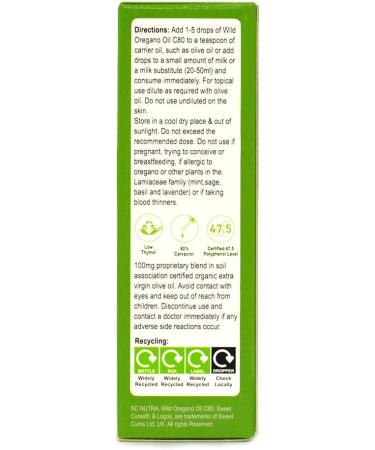 Organic Wild Oregano Oil C80 10ml - High Carvacrol Content - UK Soil Association Approved - Buy Online on GoSupps.com