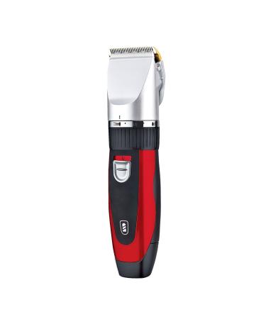 Surker Professional Hair Trimmer Men's Electric Beard Trimmer Precision Trimmer Battery and Mains Operated Waterproof Black (Red)