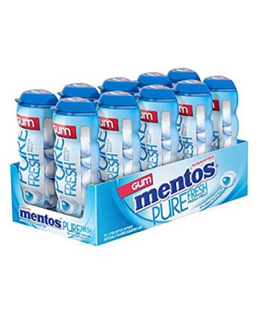 Mentos Gum Pocket Bottle Pure Fresh Mint 1.06 OZ Packs (Pack of 20)