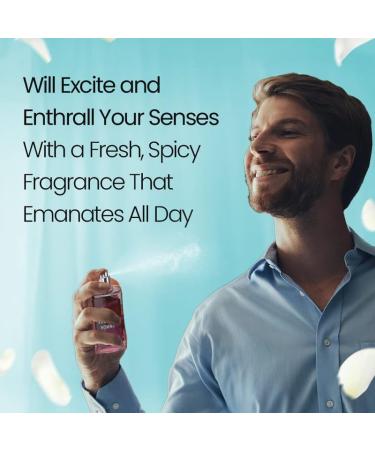 NovoGlow Hope Homme for Men - 100ml Eau De Parfum Spray for Men - Spicy Floral & Intense Fragrance Warm Scent Lasts All Day Long Includes Carrying Pouch Gift for Men for All Occasions - Buy Online on GoSupps.com