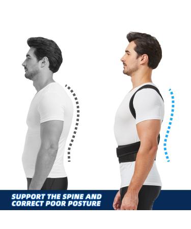 Back Brace & Posture Corrector for Men & Women | Adjustable Spine Support for Scoliosis Hunchback & Back Pain Relief - Buy Online on GoSupps.com