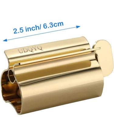 UDQYQ Stainless Steel Toothpaste Squeezer 3-Pack - Total Squeeze Out Gold Holder & Stand Function for Maximum Efficiency - Buy Online on GoSupps.com