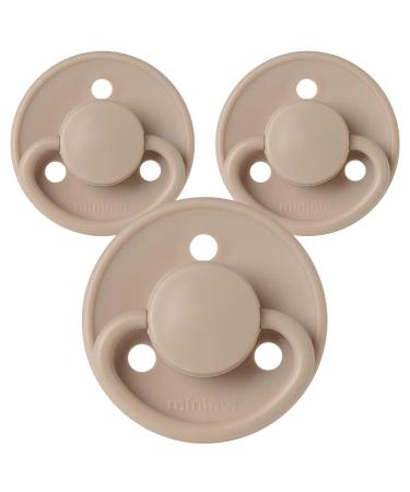Personalized Naming Pacifier Set - Mininor Natural Rubber BPA-Free Engraved for 0-6 Months - Soft Rabbit Design 3 Pieces - Buy Online on GoSupps.com
