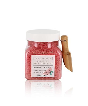 Sunday Rain Luxury Relaxing Sea Salt Bath Crystals Vegan & Cruelty-Free Fruity Watermelon & Refreshing Mint Fragrance 500g