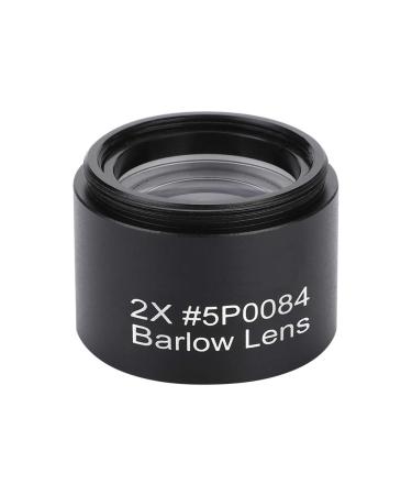 Bindpo 2X Barlow Lens, 1.25inch Fully Multi-Coated Optical Glass Lens, M28.6 Thread Metal Barlow Lens,for 1.25in/31.7mm Astronomic Telescope