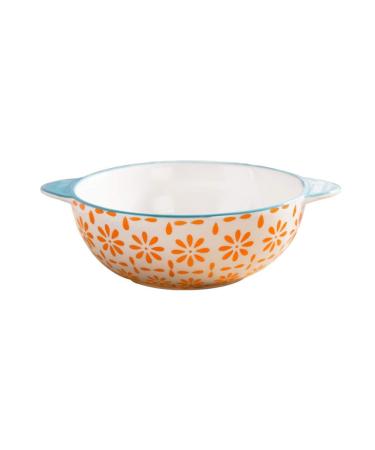 Soup Bowl Ceramic with Handle Japanese-Style Hand Painted Glaze Tableware Salad Noodles Kitchenware