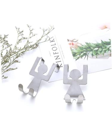 Alipis 8 pcs Cabinets Creative Door Hanging Cloth Back Hooks Storage Bag Humanoid mediumx2pcs Silverx2pcs - Buy Online on GoSupps.com