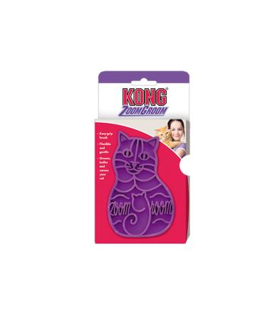 KONG Cat ZoomGroom - Soft Rubber Grooming and Massage Brush for Cats - Buy Online on GoSupps.com