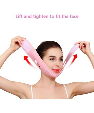 Masque Facial Double Menton Reducer V Line Face soulevant Le Ruban de Ruban de Menton Doux pour Les Femmes pour restaurer l' lasticit de la Peau Les Soins de la Peau Rose - Buy Online on GoSupps.com