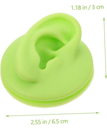 Healifty 2pcs Colored Ear Model Manquin T Tool for Earrings - Silicone Ear Piercing Simulator (Green, 6.5x6.5cm) - Buy Online on GoSupps.com