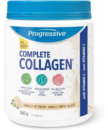 Complete Collagen Protein Powder Supplement - Unflavoured 500 g | Non-GMO antiobiotic-free hormone-free & Complete Collagen Vanilla Ice Cream - Buy Online on GoSupps.com
