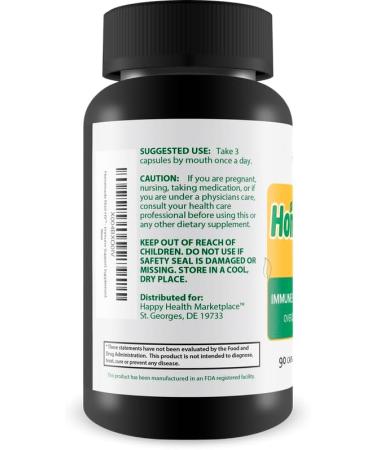 Happy Health Marketplace Homemade Elixir HV - Our Best Immune Support Supplement - Herbal Vitamin Immune Support Capsules - Our Best Immune Pills Nature Vitamin D Zinc C Best Herbs Vitamins - Buy Online on GoSupps.com