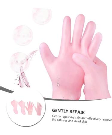 Ipetboom 1 Set Hydrating Sock Gloves Foot Care Socks Gloves Cuticles Socks Gloves Silicone Gel Socks Silicone Mitts Foot Socks Dry Feet Women's High Heels Dry Hands Pink Sebs - Buy Online on GoSupps.com