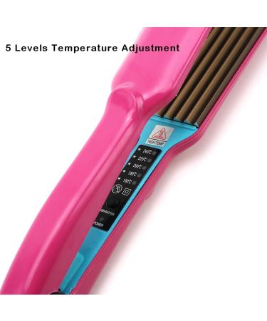 Titanium Hair Crimper Iron with 5 Heat Settings for Women - PTC Heating Core Hair Styling Tool - Buy Online on GoSupps.com