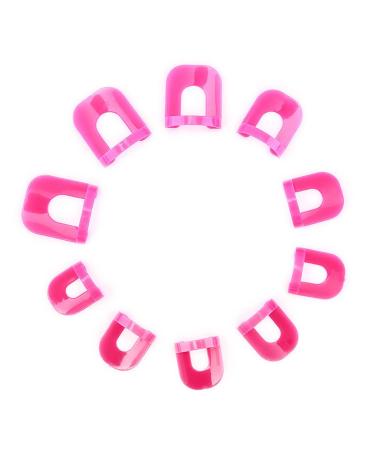 Menyiyds 26 pieces nail polish templates 10 sizes nail polish instructions manicure nail polish protection tip protection Reusable nail art tool accessories (ROSE red)