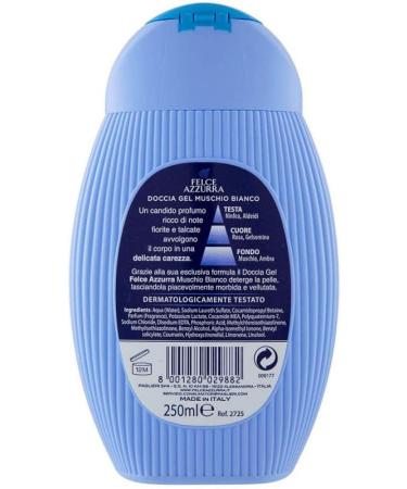  Felce Azzurra 6 x Shower Gel Blue Musk White Shower Gel - Shower Gel 250ml - Buy Online on GoSupps.com
