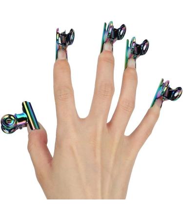 5PCS Stainless Steel Nail Extension Clips - Curve C Quick Building Nail Tips | Nail Gel Assistant Tool for Easy Application - Buy Online on GoSupps.com