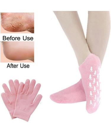 Moisturizing Gel Glove Sock Essential Oil Spa Glove Sock for Hand Feet Dry Skin Care 2Pairs Spa Gloves And Socks - Buy Online on GoSupps.com
