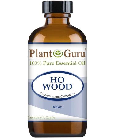 Plant Guru Ho Wood Essential Oil 4 oz - 100% Pure Undiluted Therapeutic Grade for Aromatherapy & Wellness - Buy Online on GoSupps.com