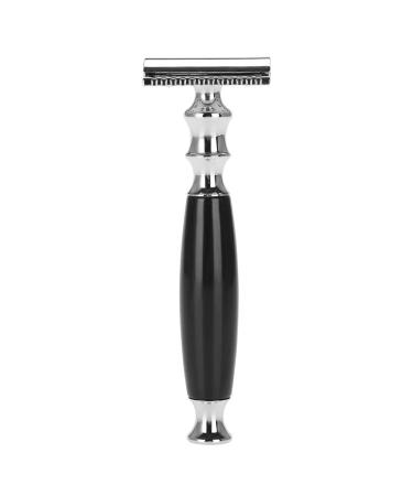 Stainless Steel Beard Shaping Template and Razor Mustache Shaving Set (Black Razor + 1 Blade Box)