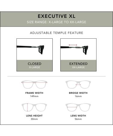 Clic Magnetic Reading Glasses - Unisex Computer Readers Executive XL (2.00 Magnification) - Stylish & Comfortable Perfect for Daily Use - Buy Online on GoSupps.com