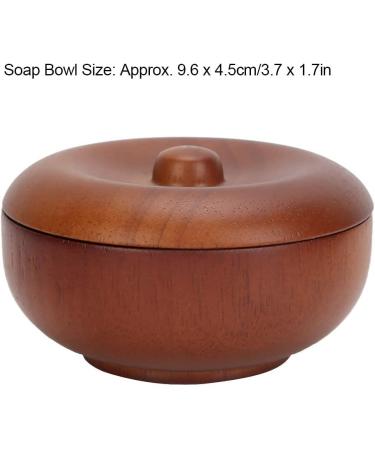 YFFTTKD Wooden Shaving Brush Bowl - Durable 9.6x4.5cm Stainless Steel & Rubber Wood | Perfect for International Shipping - Buy Online on GoSupps.com