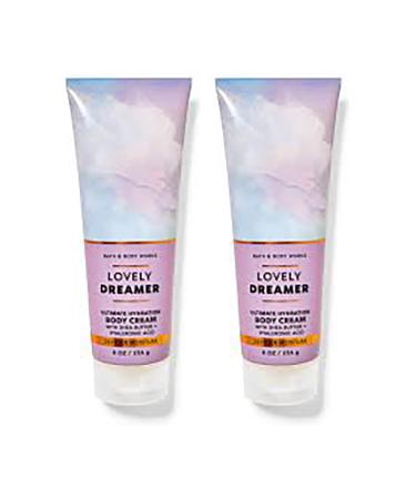 Bath & Body Works Lovely Dreamer Ultra Shea Body Cream 8oz Each Pack of 2 (Lovely Dreamer)