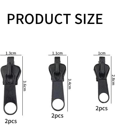 6-Piece Zip Repair Set | Universal Zipper Fix Kit for Household Slide Clip Replacement - Durable Metal Parts - Buy Online on GoSupps.com