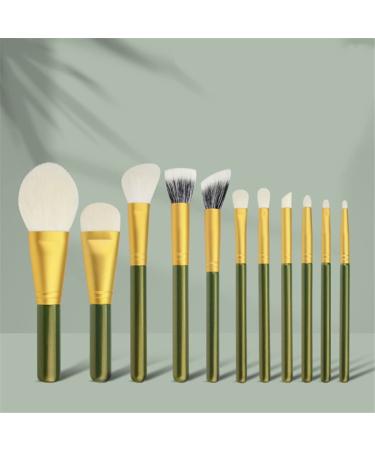 11-Piece Wool Makeup Brush Set - Eco-Friendly Loose Powder & Eye Brushes for Flawless Beauty - Buy Online on GoSupps.com