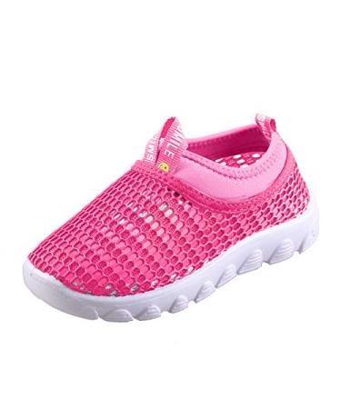CIOR Toddler Kids Water Shoes Breathable Mesh Running Sneakers Sandals for Boys Girls Running Pool Beach 10.5 Little Kid T.pink